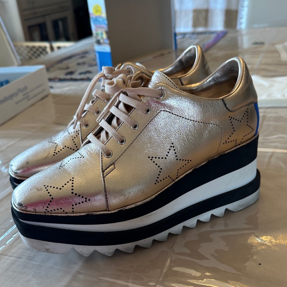 Stella McCartney Metallic Platform Sneakers
